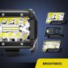 Nilight 4 Inch Yellow LED Light Pods 2PCS Triple Row 60W Flood Spot Combo Offroad Driving Fog Lighting for 12V 24V Pickup Truck ATV UTV SUV(Led Pods)
