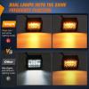 Nilight 4Inch Off-Road LED Light Bar, 2PCS 60W 3 Lighting Modes (White/Amber/White&Amber) Driving Fog Light Spot Flood Lights with 18AWG Wiring Harness for Truck Car ATV SUV Jeep Boat(Amber&White 2PCS 6 Modes with Wiring Harness)