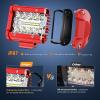 Nilight 4Inch Off-Road LED Light Bar, 2PCS 60W 3 Lighting Modes (White/Amber/White&Amber) Driving Fog Light Spot Flood Lights with 18AWG Wiring Harness for Truck Car ATV SUV Jeep Boat(White 2PCS with Red Shell and Wiring Kit)