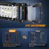 Nilight 4Inch Off-Road LED Light Bar, 2PCS 60W 3 Lighting Modes (White/Amber/White&Amber) Driving Fog Light Spot Flood Lights with 18AWG Wiring Harness for Truck Car ATV SUV Jeep Boat(Side Shooter Light 2Pcs)