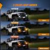 Nilight 4Inch Off-Road LED Light Bar, 2PCS 60W 3 Lighting Modes (White/Amber/White&Amber) Driving Fog Light Spot Flood Lights with 18AWG Wiring Harness for Truck Car ATV SUV Jeep Boat(Amber White 3 modes)