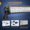 Nilight LED Light Bar 32Inch 180W Spot Flood Combo Driving Upper Windshield Roof Lighting with 12V 16AWG Wiring Harness Kit for Truck Tractor Trailer Pickup SUV 4×4 Van Camper