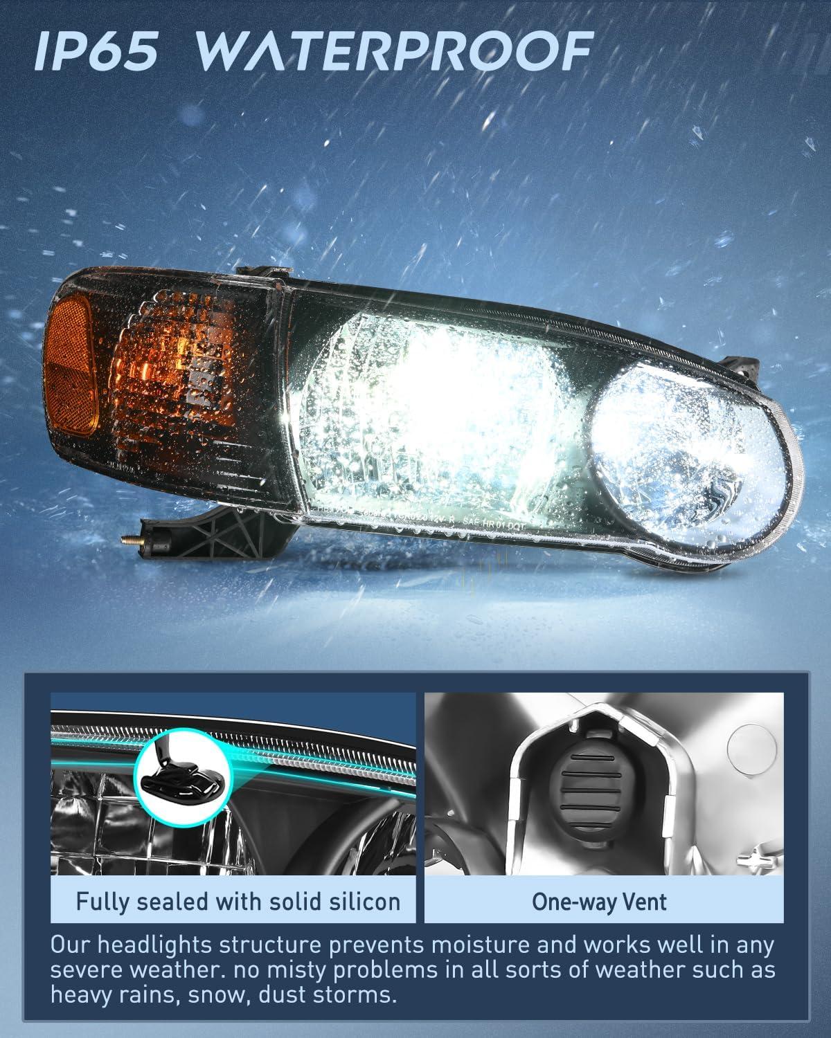 image:imageNilight Headlight Assembly Compatible with 2009 2010 Toyota Corolla XLELEBase Replacement Headlamp Chrome Housing Amber Reflector Driver and Passenger SideNot fit S or XRS TrimBlack Housing Amber Reflector