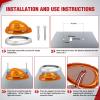 Nilight 2.5 Inch Oval Side Marker Clearance Light 2 LED 8 Pack White Lens Amber Light 80LM High Lumen Waterproof Surface Mount 12V Direct Wire for Truck Trailer Boat RV Semi(Amber-Universal 6inch Teardrop)