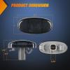 Nilight 2.5 Inch Oval Side Marker Clearance Light 2 LED 8 Pack White Lens Amber Light 80LM High Lumen Waterproof Surface Mount 12V Direct Wire for Truck Trailer Boat RV Semi(Smoked Amber/Red -F250 350 450 550 2011-2022)