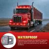 Nilight 2.5 Inch Oval Side Marker Clearance Light 2 LED 8 Pack White Lens Amber Light 80LM High Lumen Waterproof Surface Mount 12V Direct Wire for Truck Trailer Boat RV Semi(Clear Amber/Red-Universal 2.5inch Oval)