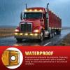 Nilight 2.5 Inch Oval Side Marker Clearance Light 2 LED 8 Pack White Lens Amber Light 80LM High Lumen Waterproof Surface Mount 12V Direct Wire for Truck Trailer Boat RV Semi(Amber-Universal 2.5inch Oval)
