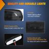 Nilight 2.5 Inch Oval Side Marker Clearance Light 2 LED 8 Pack White Lens Amber Light 80LM High Lumen Waterproof Surface Mount 12V Direct Wire for Truck Trailer Boat RV Semi(Smoked Amber/Red -Ram 1500 2500 3500 2003-2009)