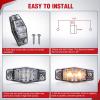 Nilight 2.5 Inch Oval Side Marker Clearance Light 2 LED 8 Pack White Lens Amber Light 80LM High Lumen Waterproof Surface Mount 12V Direct Wire for Truck Trailer Boat RV Semi(Clear Amber-Universal 2.5inch Oval)