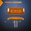 Nilight 2.5 Inch Oval Side Marker Clearance Light 2 LED 8 Pack White Lens Amber Light 80LM High Lumen Waterproof Surface Mount 12V Direct Wire for Truck Trailer Boat RV Semi(Amber/Red -Ram 2500 3500 2010-2018)