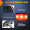 Nilight 2.5 Inch Oval Side Marker Clearance Light 2 LED 8 Pack White Lens Amber Light 80LM High Lumen Waterproof Surface Mount 12V Direct Wire for Truck Trailer Boat RV Semi(Smoked Amber/Red -F250 350 450 550 2011-2022)