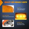 Nilight 2.5 Inch Oval Side Marker Clearance Light 2 LED 8 Pack White Lens Amber Light 80LM High Lumen Waterproof Surface Mount 12V Direct Wire for Truck Trailer Boat RV Semi(Amber/Red -F250 350 450 550 2011-2022)