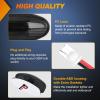 Nilight 2.5 Inch Oval Side Marker Clearance Light 2 LED 8 Pack White Lens Amber Light 80LM High Lumen Waterproof Surface Mount 12V Direct Wire for Truck Trailer Boat RV Semi(Smoked Amber/Red -Silverado/Sierra 2001-2014)