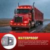 Nilight 2.5 Inch Oval Side Marker Clearance Light 2 LED 8 Pack White Lens Amber Light 80LM High Lumen Waterproof Surface Mount 12V Direct Wire for Truck Trailer Boat RV Semi(Clear Red-Universal 2.5inch Oval)