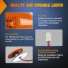 Nilight 2.5 Inch Oval Side Marker Clearance Light 2 LED 8 Pack White Lens Amber Light 80LM High Lumen Waterproof Surface Mount 12V Direct Wire for Truck Trailer Boat RV Semi(Amber/Red -Silverado/Sierra 2001-2014)