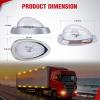 Nilight 2.5 Inch Oval Side Marker Clearance Light 2 LED 8 Pack White Lens Amber Light 80LM High Lumen Waterproof Surface Mount 12V Direct Wire for Truck Trailer Boat RV Semi(Clear Amber-Universal 6inch Teardrop)