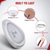 Nilight 2.5 Inch Oval Side Marker Clearance Light 2 LED 8 Pack White Lens Amber Light 80LM High Lumen Waterproof Surface Mount 12V Direct Wire for Truck Trailer Boat RV Semi(Clear Amber-Universal 6inch Teardrop)