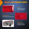 Nilight 2.5 Inch Oval Side Marker Clearance Light 2 LED 8 Pack White Lens Amber Light 80LM High Lumen Waterproof Surface Mount 12V Direct Wire for Truck Trailer Boat RV Semi(Amber/Red -Ram 2500 3500 2010-2018)