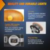 Nilight 2.5 Inch Oval Side Marker Clearance Light 2 LED 8 Pack White Lens Amber Light 80LM High Lumen Waterproof Surface Mount 12V Direct Wire for Truck Trailer Boat RV Semi(Amber/Red -F350 450 550 1999-2010)