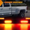 Nilight 2.5 Inch Oval Side Marker Clearance Light 2 LED 8 Pack White Lens Amber Light 80LM High Lumen Waterproof Surface Mount 12V Direct Wire for Truck Trailer Boat RV Semi(Smoked Amber/Red -Silverado/Sierra 2015-2020)