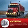 Nilight 2.5 Inch Oval Side Marker Clearance Light 2 LED 8 Pack White Lens Amber Light 80LM High Lumen Waterproof Surface Mount 12V Direct Wire for Truck Trailer Boat RV Semi(Clear Amber-Universal 2.5inch Oval)