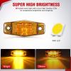 Nilight 2.5 Inch Oval Side Marker Clearance Light 2 LED 8 Pack White Lens Amber Light 80LM High Lumen Waterproof Surface Mount 12V Direct Wire for Truck Trailer Boat RV Semi(Amber-Universal 2.5inch Oval)