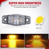 Nilight 2.5 Inch Oval Side Marker Clearance Light 2 LED 8 Pack White Lens Amber Light 80LM High Lumen Waterproof Surface Mount 12V Direct Wire for Truck Trailer Boat RV Semi(Clear Amber-Universal 2.5inch Oval)