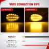 Nilight 2.5 Inch Oval Side Marker Clearance Light 2 LED 8 Pack White Lens Amber Light 80LM High Lumen Waterproof Surface Mount 12V Direct Wire for Truck Trailer Boat RV Semi(Amber-Universal 6inch Teardrop)