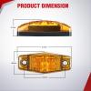 Nilight 2.5 Inch Oval Side Marker Clearance Light 2 LED 8 Pack White Lens Amber Light 80LM High Lumen Waterproof Surface Mount 12V Direct Wire for Truck Trailer Boat RV Semi(Amber-Universal 2.5inch Oval)