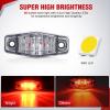 Nilight 2.5 Inch Oval Side Marker Clearance Light 2 LED 8 Pack White Lens Amber Light 80LM High Lumen Waterproof Surface Mount 12V Direct Wire for Truck Trailer Boat RV Semi(Clear Red-Universal 2.5inch Oval)