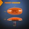 Nilight 2.5 Inch Oval Side Marker Clearance Light 2 LED 8 Pack White Lens Amber Light 80LM High Lumen Waterproof Surface Mount 12V Direct Wire for Truck Trailer Boat RV Semi(Amber/Red -Silverado/Sierra 2001-2014)