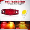 Nilight 2.5 Inch Oval Side Marker Clearance Light 2 LED 8 Pack White Lens Amber Light 80LM High Lumen Waterproof Surface Mount 12V Direct Wire for Truck Trailer Boat RV Semi(Amber/Red-Universal 2.5inch Oval)
