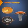 Nilight 2.5 Inch Oval Side Marker Clearance Light 2 LED 8 Pack White Lens Amber Light 80LM High Lumen Waterproof Surface Mount 12V Direct Wire for Truck Trailer Boat RV Semi(Amber/Red -F350 450 550 1999-2010)