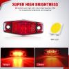 Nilight 2.5 Inch Oval Side Marker Clearance Light 2 LED 8 Pack White Lens Amber Light 80LM High Lumen Waterproof Surface Mount 12V Direct Wire for Truck Trailer Boat RV Semi(Red-Universal 2.5inch Oval)