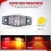 Nilight 2.5 Inch Oval Side Marker Clearance Light 2 LED 8 Pack White Lens Amber Light 80LM High Lumen Waterproof Surface Mount 12V Direct Wire for Truck Trailer Boat RV Semi(Clear Amber/Red-Universal 2.5inch Oval)