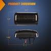 Nilight 2.5 Inch Oval Side Marker Clearance Light 2 LED 8 Pack White Lens Amber Light 80LM High Lumen Waterproof Surface Mount 12V Direct Wire for Truck Trailer Boat RV Semi(Smoked Amber/Red -Silverado/Sierra 2015-2020)