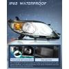 Nilight Headlight Assembly Compatible with 2004 2005 Toyota Sienna Black Housing Amber Reflector Upgraded Clear Lens Headlights Replacement Driver and Passenger Side(Black Housing + Clear Reflector)