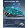 Nilight Headlight Assembly Compatible with 2004 2005 Toyota Sienna Black Housing Amber Reflector Upgraded Clear Lens Headlights Replacement Driver and Passenger Side(Black Housing + Amber Reflector)