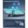 Nilight Headlight Assembly Compatible with 2004 2005 Toyota Sienna Black Housing Amber Reflector Upgraded Clear Lens Headlights Replacement Driver and Passenger Side(Chrome Housing + Clear Reflector)
