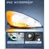 Nilight Headlight Assembly Compatible with 2004 2005 Toyota Sienna Black Housing Amber Reflector Upgraded Clear Lens Headlights Replacement Driver and Passenger Side(Chrome Housing + Amber Reflector)