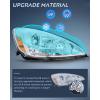 Nilight Headlight Assembly Compatible with 2004 2005 Toyota Sienna Black Housing Amber Reflector Upgraded Clear Lens Headlights Replacement Driver and Passenger Side(Chrome Housing + Amber Reflector)