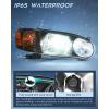 Nilight Headlight Assembly Compatible with 2009 2010 Toyota Corolla XLE/LE/Base Replacement Headlamp Chrome Housing Amber Reflector Driver and Passenger Side(Not fit S or XRS Trim)(Black Housing Amber Reflector)
