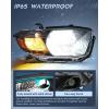Nilight Headlights Assembly for Toyota Highlander 2008 2009 2010 Headlamp Chrome Housing Amber Reflector(Black Housing+ Amber Reflector)