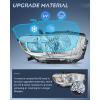 Nilight Headlights Assembly for Toyota Highlander 2008 2009 2010 Headlamp Chrome Housing Amber Reflector(Chrome Housing+ Amber Reflector)