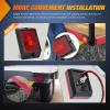 Nilight Side Marker Light 4PCS Square 3LED Amber Front Rear Indicator Clearance Lights Reflective Lens Surface Mounted Waterproof for 12V Truck Trailer Boat RV(Red Amber 4Pcs)