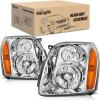 Chrome Housing Amber Reflector