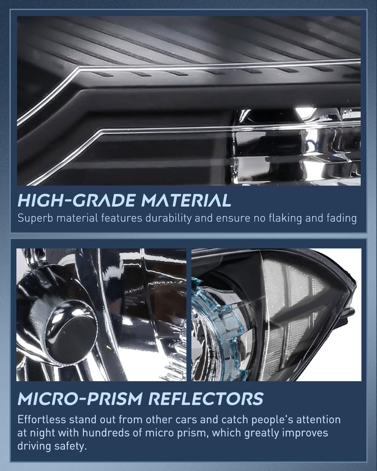 image:imageNilight Headlight Assembly Compatible with 2008 2009 2010 2011 2012 Chevy Malibu 4 Door Halogen Factory Headlamp Chrome Housing Clear Reflector Headlamp Passenger and Driver SideBlack Housing Clear Reflector