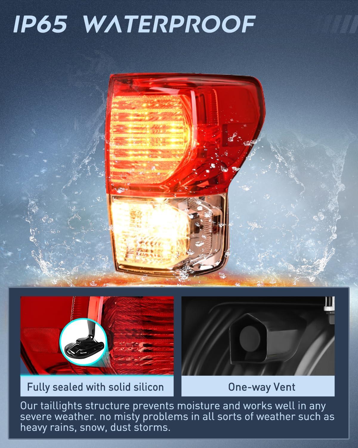 image:imageNilight Headlight Assembly for 2007 2008 2009 2010 2011 2012 2013 Toyota Tundra 20082017 Sequoia Headlamps Replacement Chrome Housing Amber Reflector Driver and Passenger SideRight Passenger Side