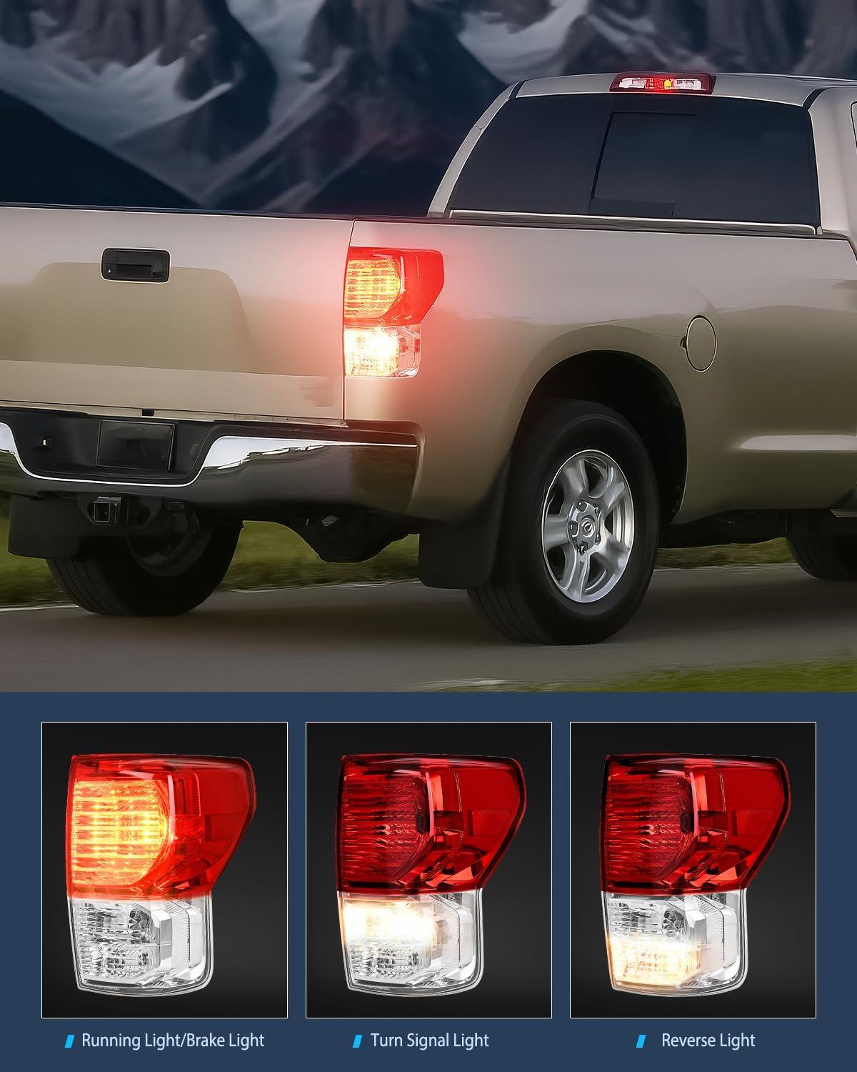 image:imageNilight Headlight Assembly for 2007 2008 2009 2010 2011 2012 2013 Toyota Tundra 20082017 Sequoia Headlamps Replacement Chrome Housing Amber Reflector Driver and Passenger SideRight Passenger Side