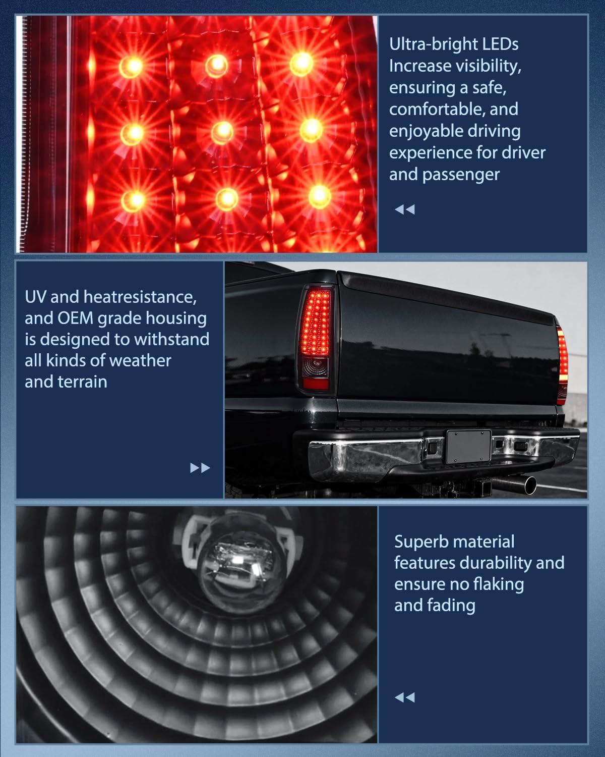 image:imageNilight Headlight and Taillight Assembly Combo Compatible with 2003 2004 2005 2006 Chevy Silverado 1500 1500HD 2500 2500HD 3500 2007 Chevy Silverado 1500 2500 3500 Classic OE StyleLED Smoke